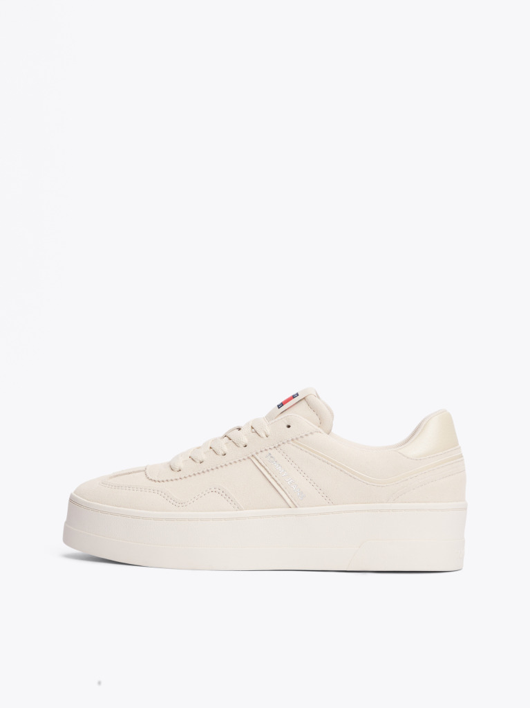 Beige The Greenwich Suede Flatform Trainers  Women