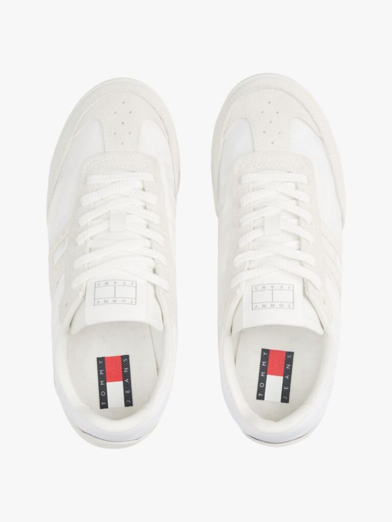 Beige Leather Cleat Classic Runner Trainers  Women
