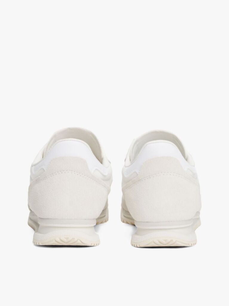 Beige Leather Cleat Classic Runner Trainers  Women