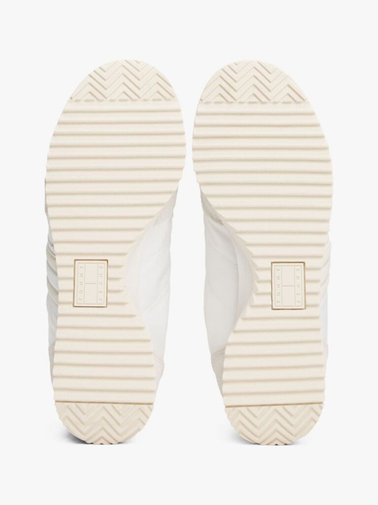 Beige Leather Cleat Classic Runner Trainers  Women