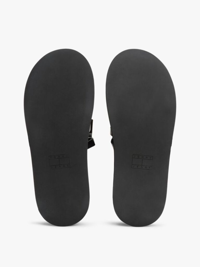 Black Leather Strappy Platform Sandals  Women