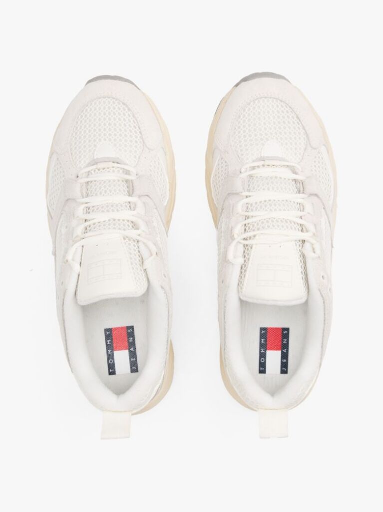 White Archive Suede Mesh Trainers  Women