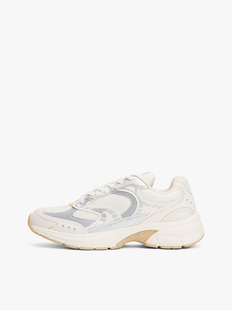Multi Mixed Texture Archive Runner Trainers  Women