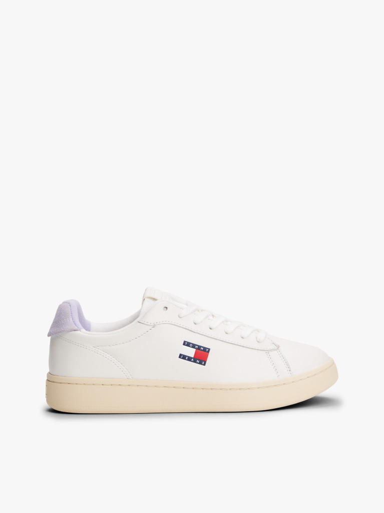 Multi Leather Archive Court Trainers  Women