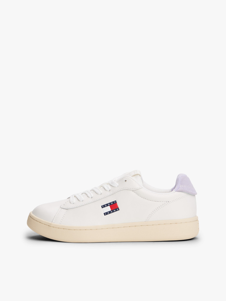 Multi Leather Archive Court Trainers  Women