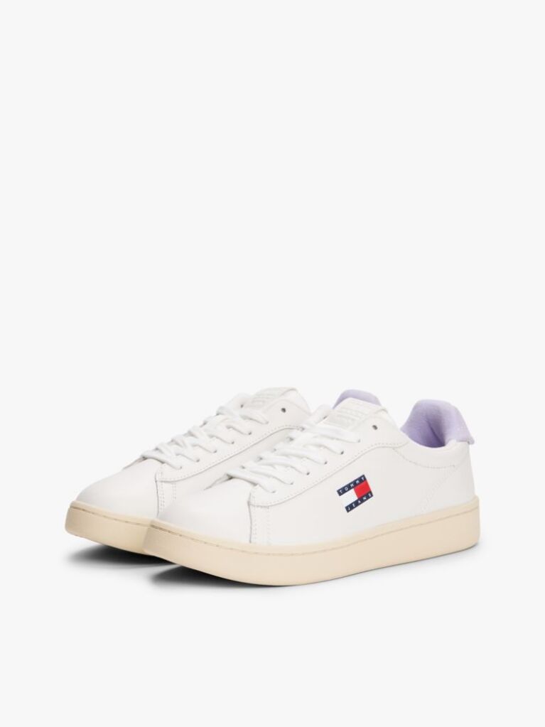 Multi Leather Archive Court Trainers  Women