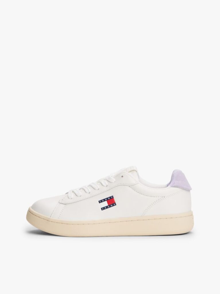 Multi Leather Archive Court Trainers  Women