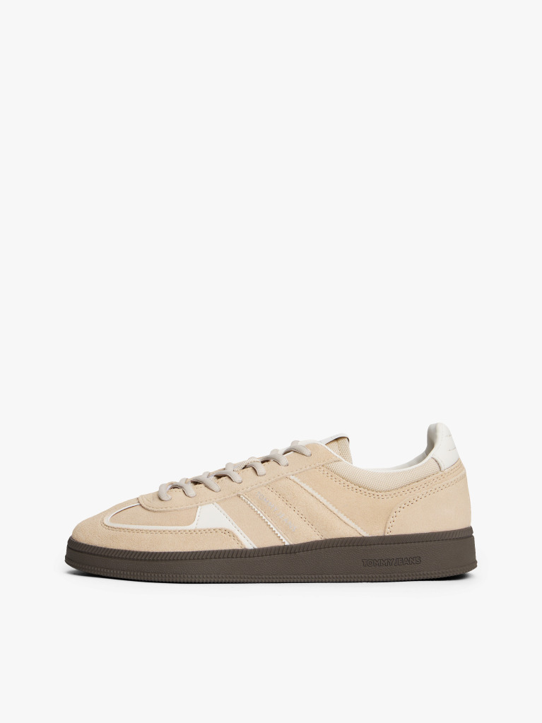 Beige The Greenwich Suede Mixed Texture Trainers  Women