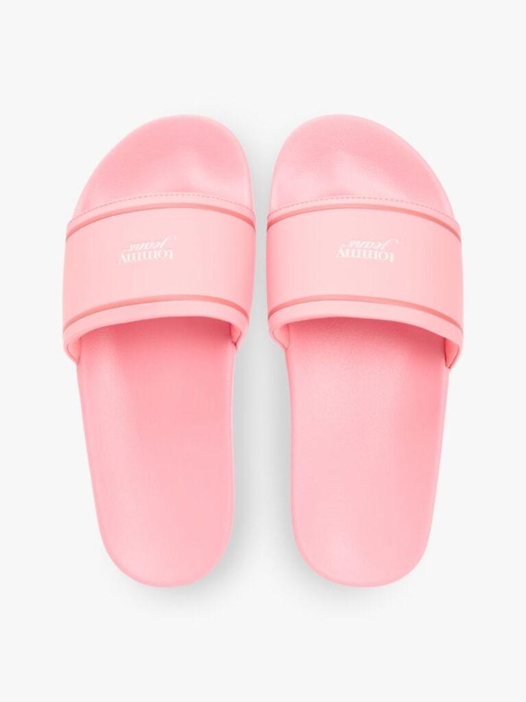 Pink Logo Contoured Pool Slides  Women