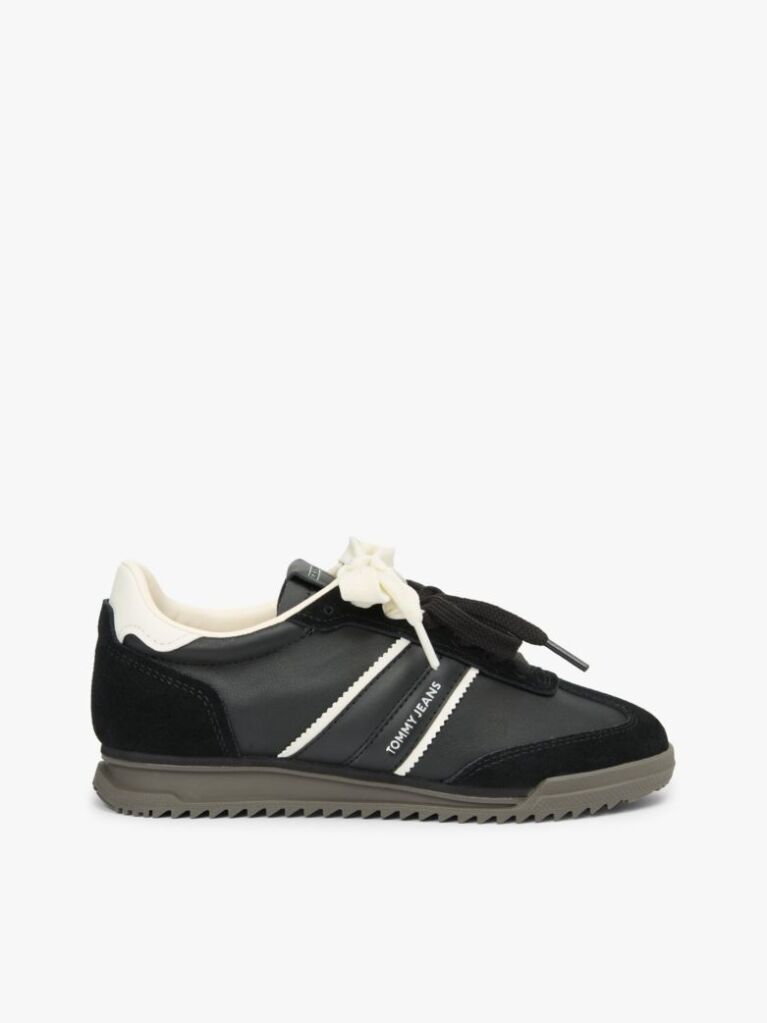 Μαύρο Δερμάτινα Sneakers Με Χαμηλό Κόψιμο  Γυναίκες