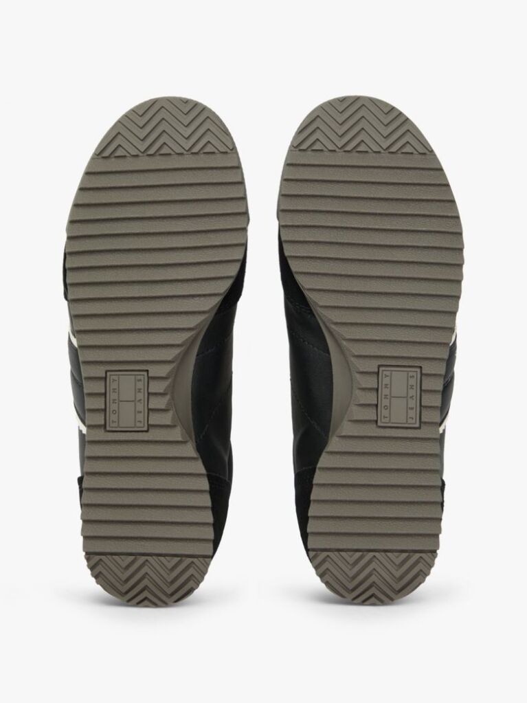 Μαύρο Δερμάτινα Sneakers Με Χαμηλό Κόψιμο  Γυναίκες