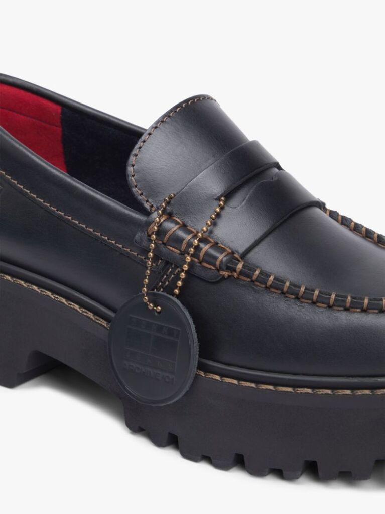 Black Archive Leather Cleat Loafers  Women