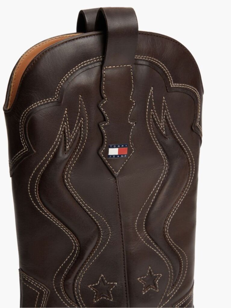 Brown Archive Leather Colour-Blocked Cowboy Boots  Women