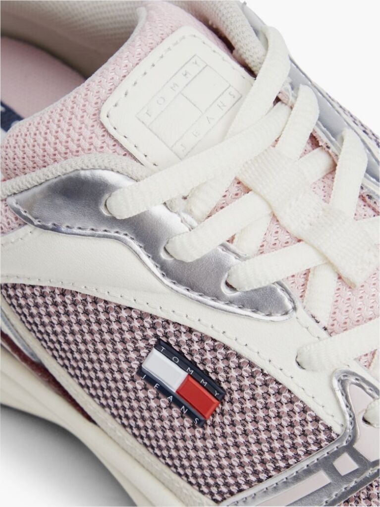 Multi Sneakers Με Μίξη Υφών Και Λογότυπο  Γυναίκες