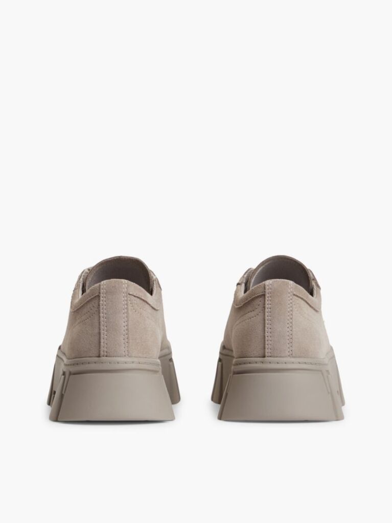 Brown Suede Logo Platform Sneakers  Women