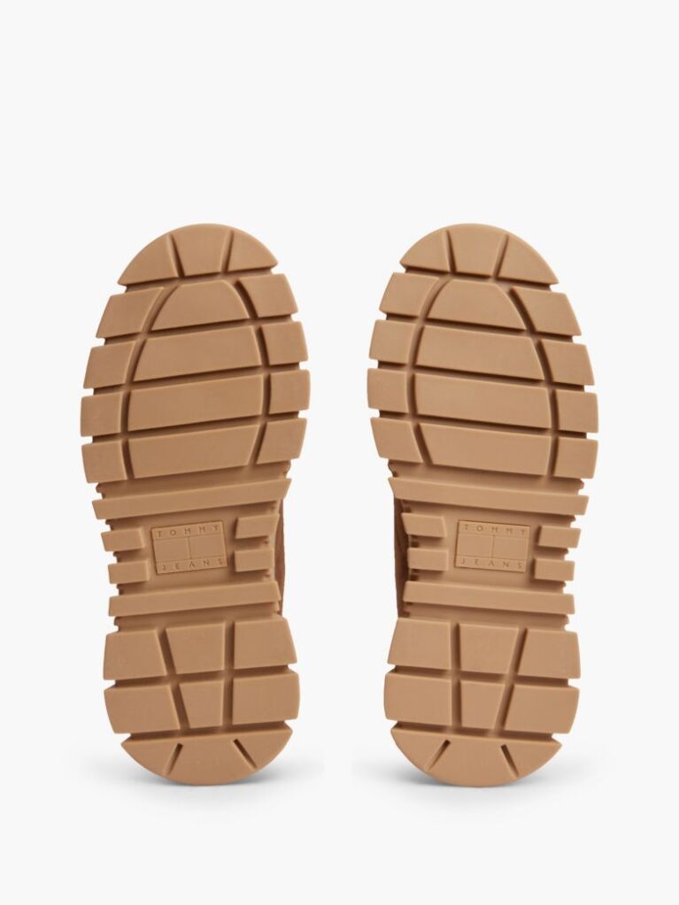 Khaki Suede Warm Lined Platform Sneakers  Women