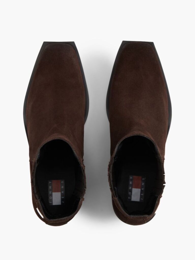 Brown Suede Tonal Plaque Western Boots  Women