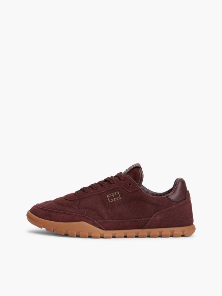 Κόκκινο Σουέτ Sneakers Με Τρακτερωτή Σόλα  Γυναίκες
