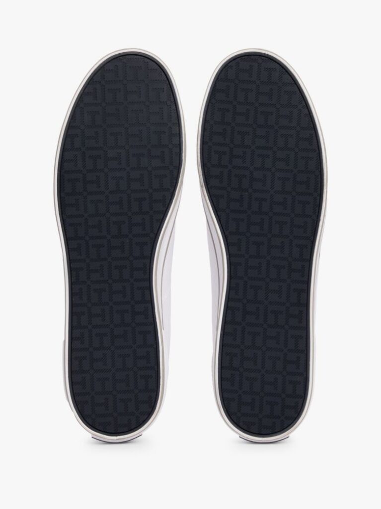 Άσπρο Δετά Sneakers Από Καμβά  Άνδρες