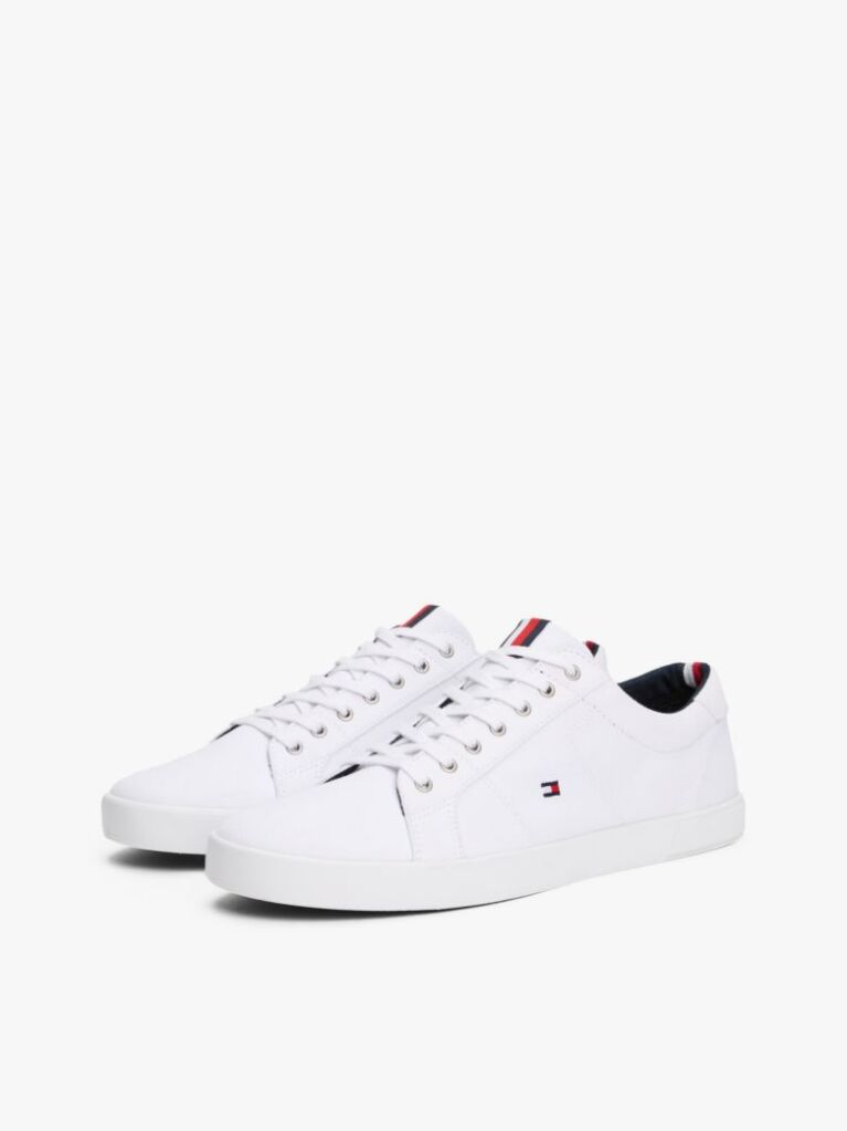 White Iconic Contrast Panel Trainers  Men