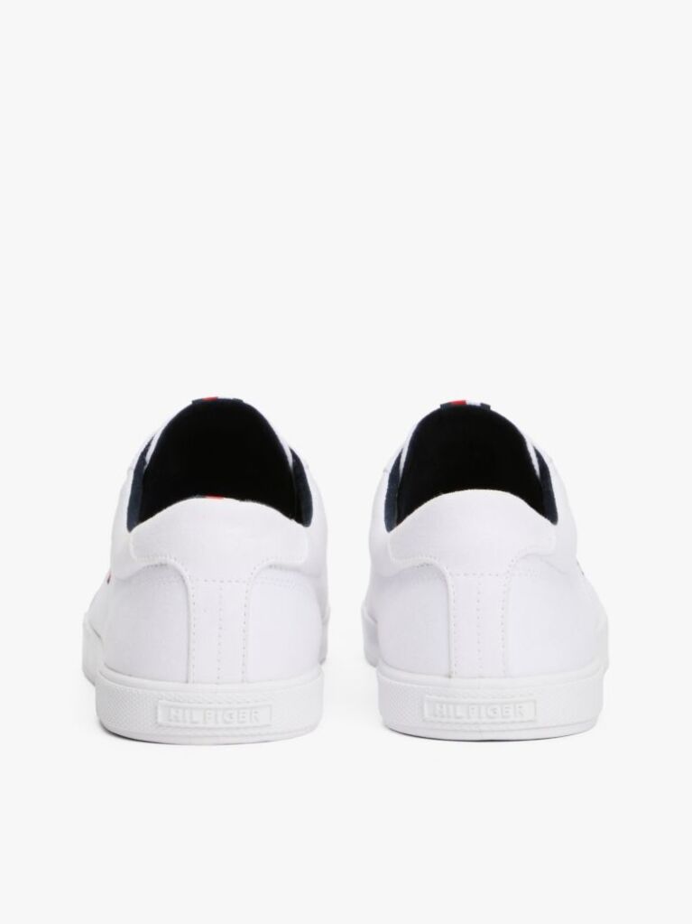 White Iconic Contrast Panel Trainers  Men