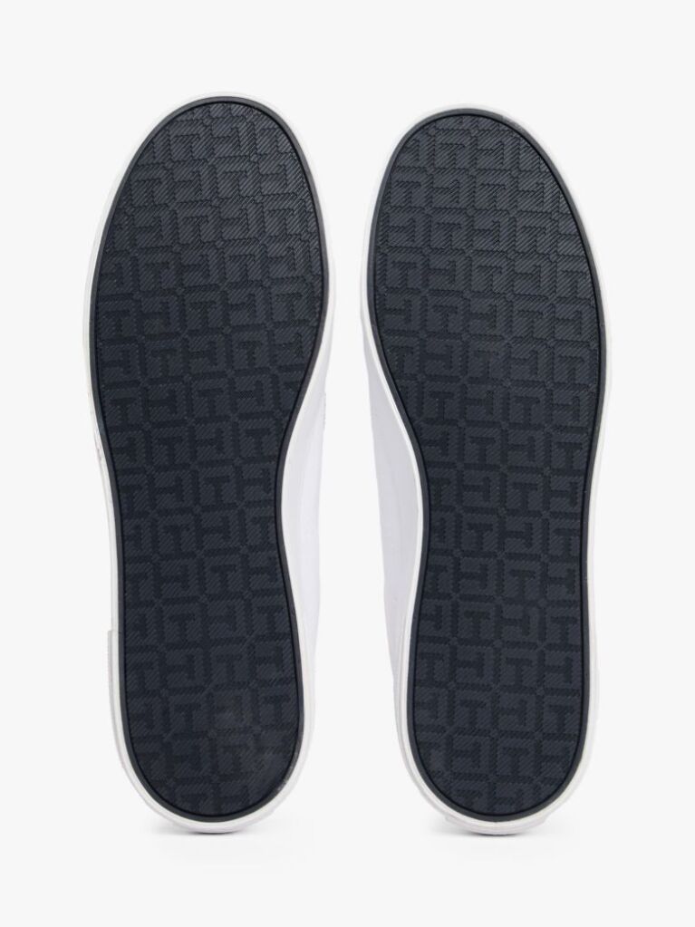 White Iconic Contrast Panel Trainers  Men