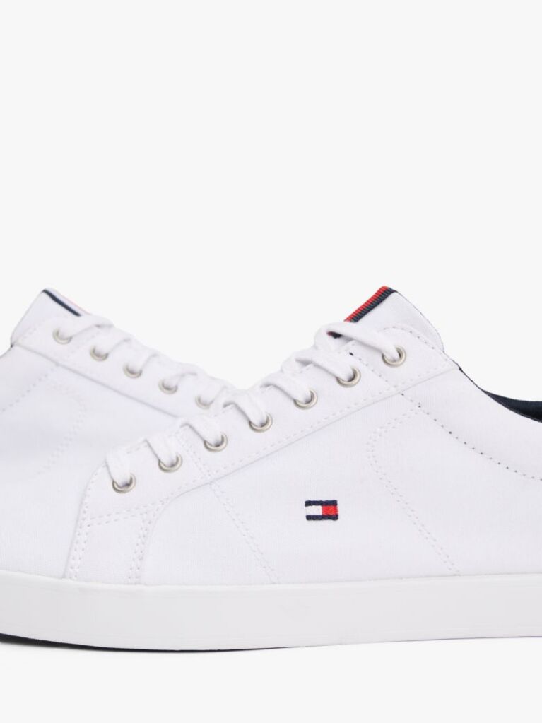White Iconic Contrast Panel Trainers  Men