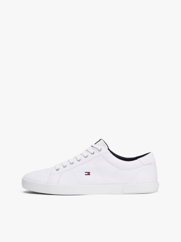 White Iconic Contrast Panel Trainers  Men