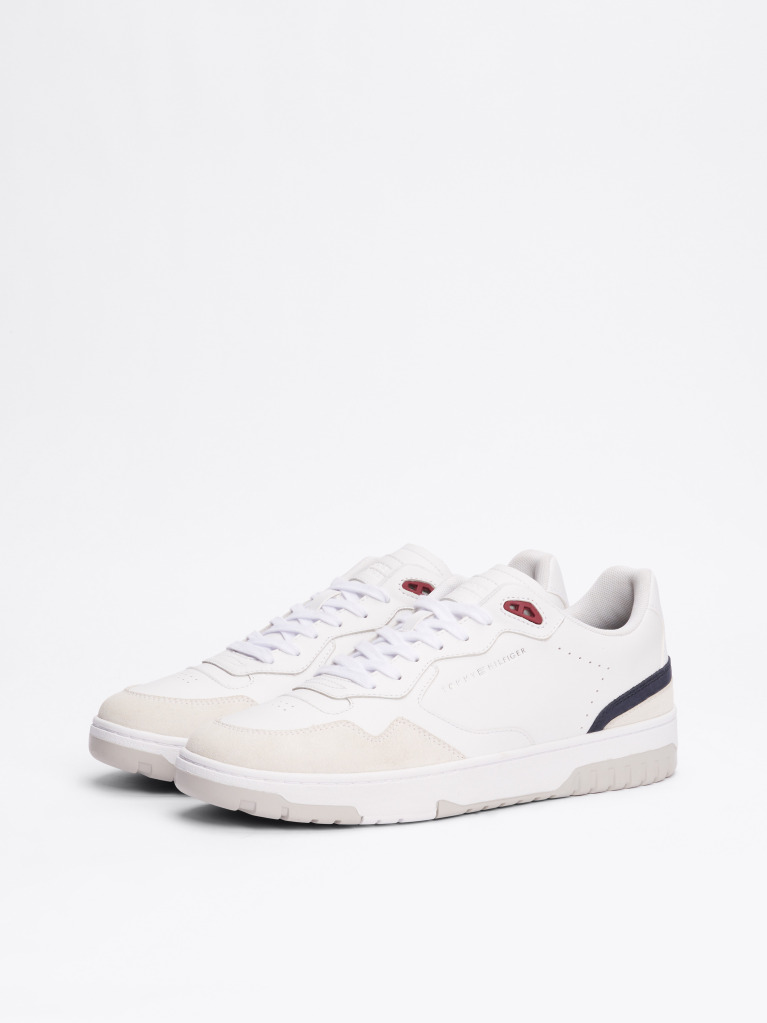 Άσπρο Δερμάτινα Sneakers Basketball  Άνδρες