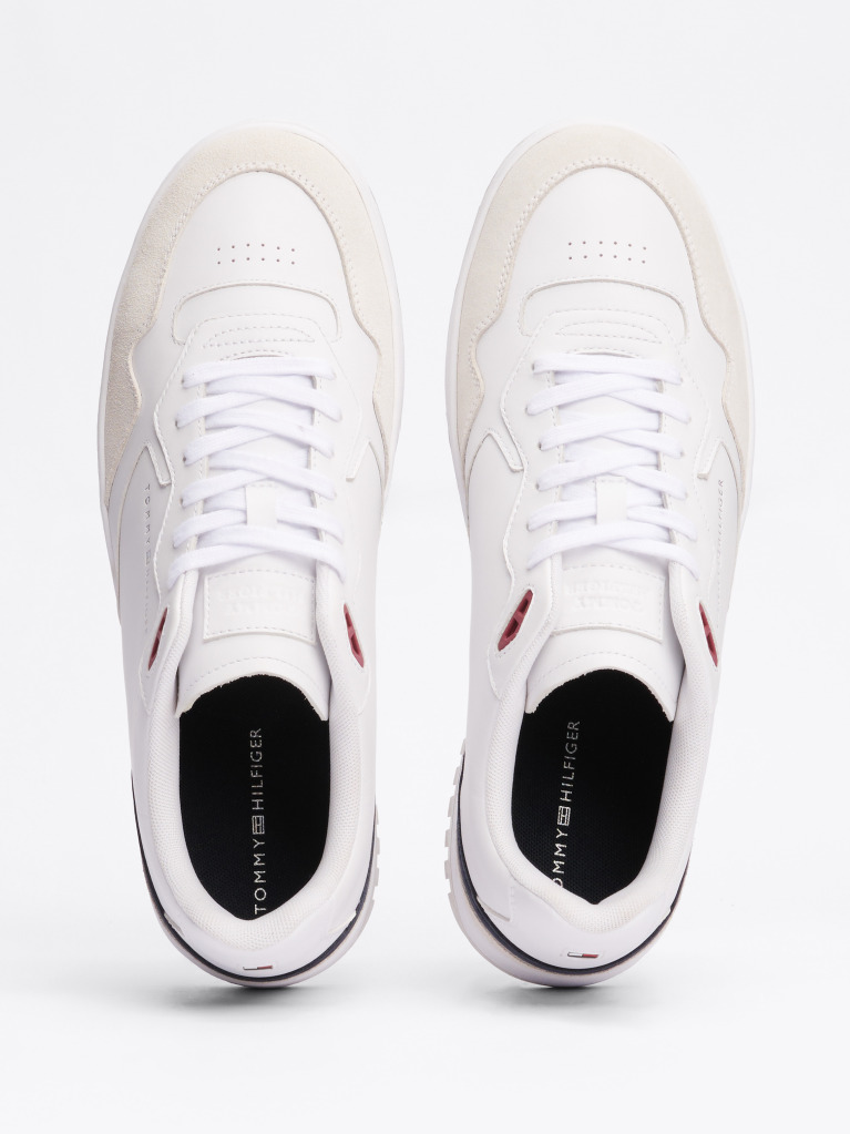 Άσπρο Δερμάτινα Sneakers Basketball  Άνδρες