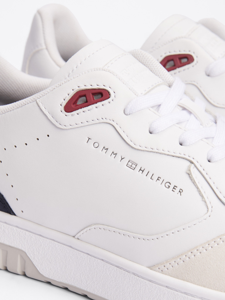Άσπρο Δερμάτινα Sneakers Basketball  Άνδρες