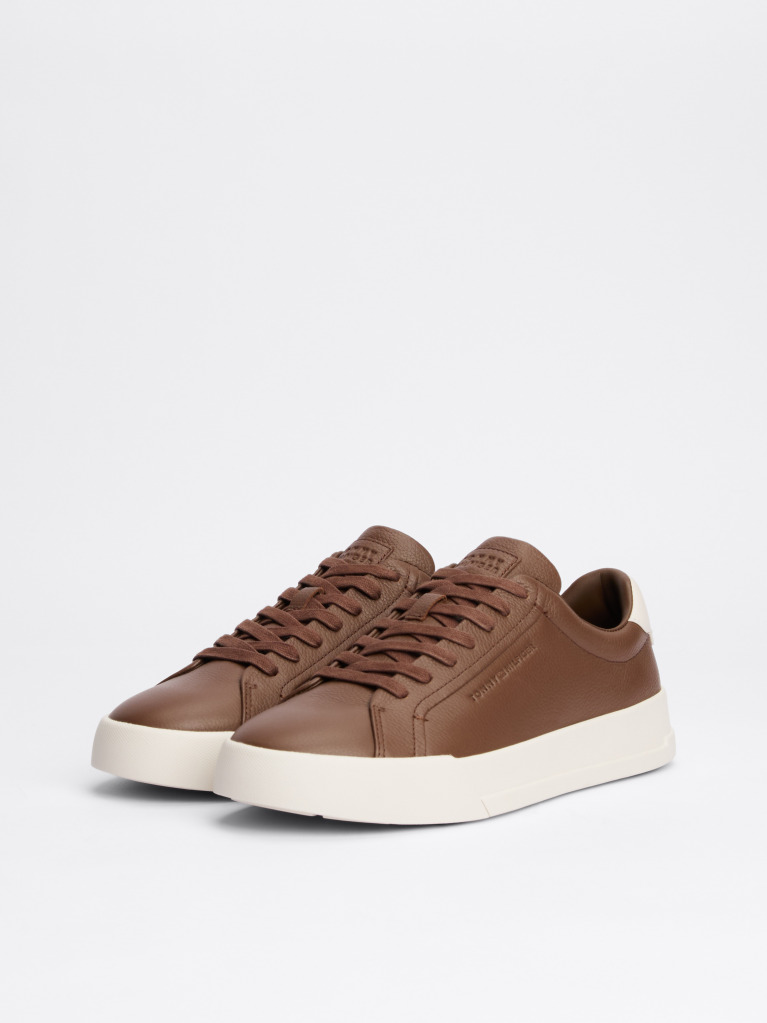 Καφέ Δερμάτινα Sneakers  Άνδρες