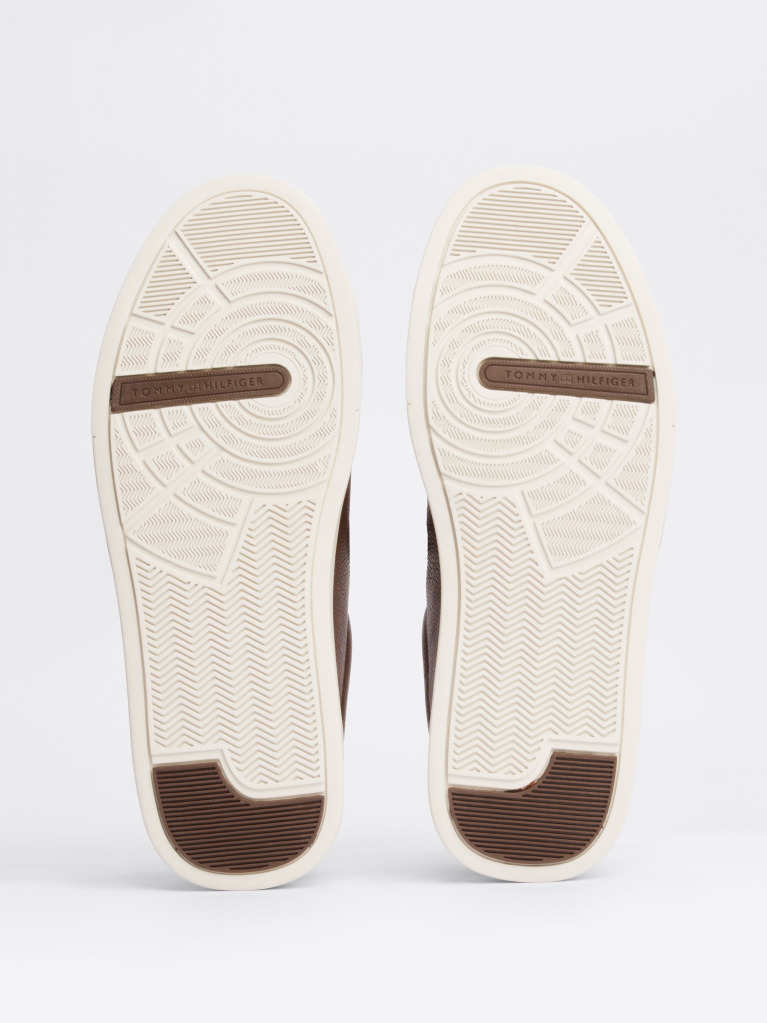 Καφέ Δερμάτινα Sneakers  Άνδρες