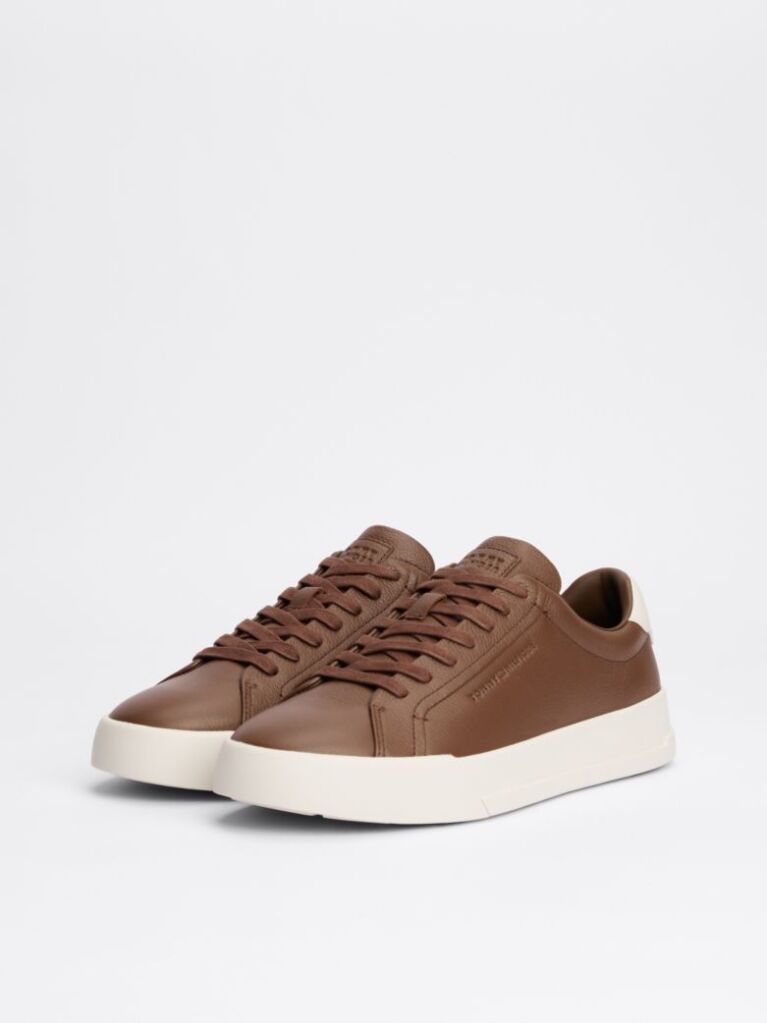 Καφέ Δερμάτινα Sneakers  Άνδρες