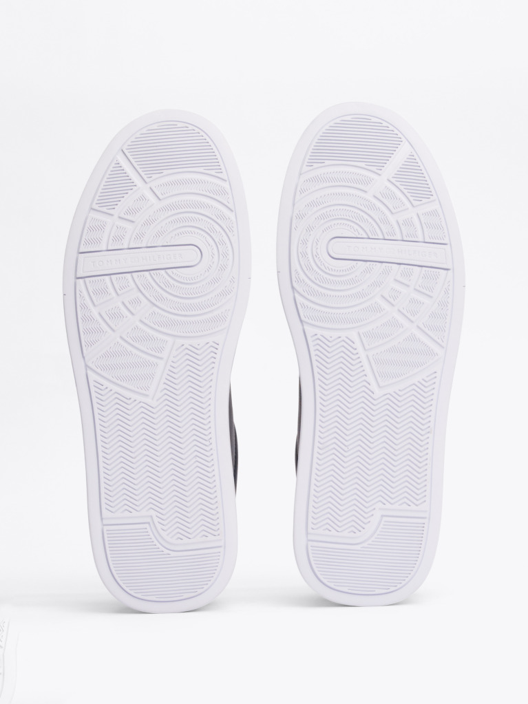 Blue Pebble Grain Court Trainers  Men