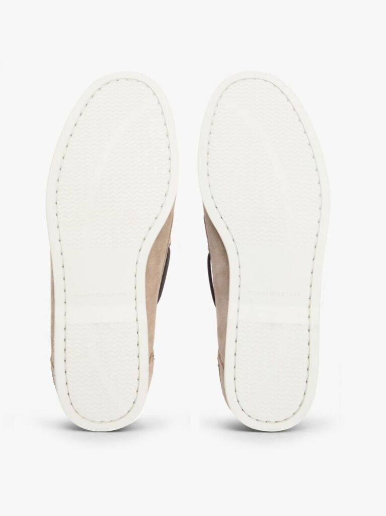 Beige Suede Boat Shoes  Men