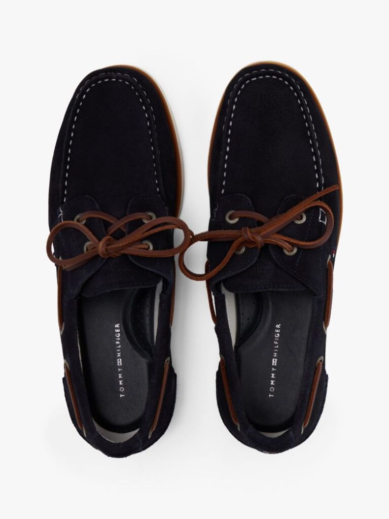 Blue Suede Boat Shoes  Men