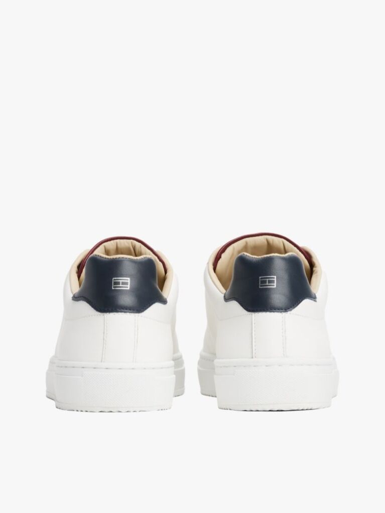 Άσπρο Δερμάτινα Sneakers Cupsole  Άνδρες