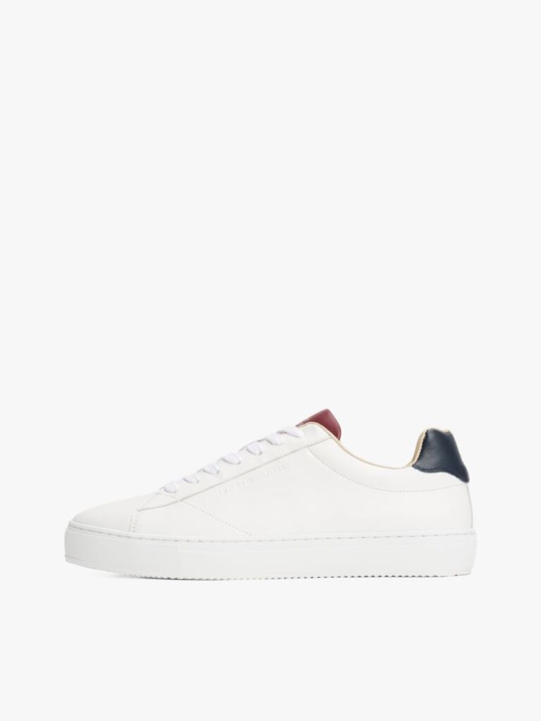Άσπρο Δερμάτινα Sneakers Cupsole  Άνδρες