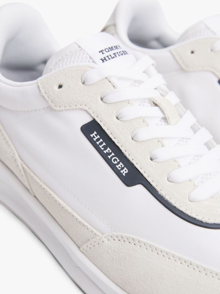 White Suede Cleat Classic Runner Trainers  Men