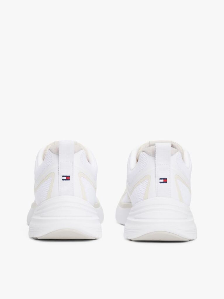 White Modern Runner Logo Trainers  Men