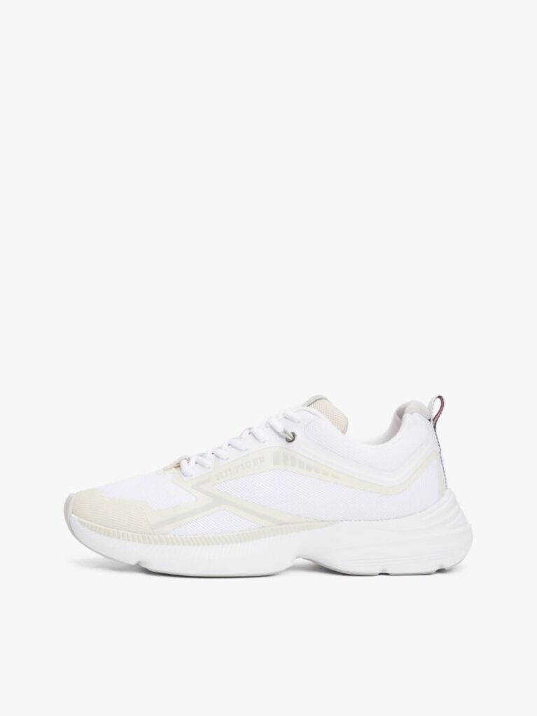 White Modern Runner Logo Trainers  Men