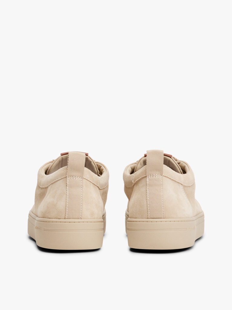 Beige Suede Moc Toe Lightweight Shoes  Men