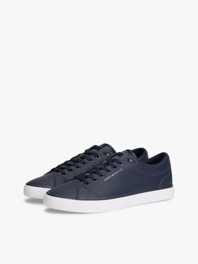 Blue Debossed Logo Trainers  Men