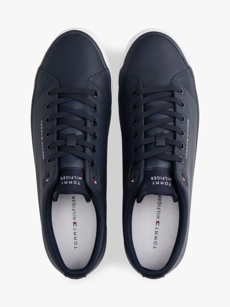 Blue Debossed Logo Trainers  Men
