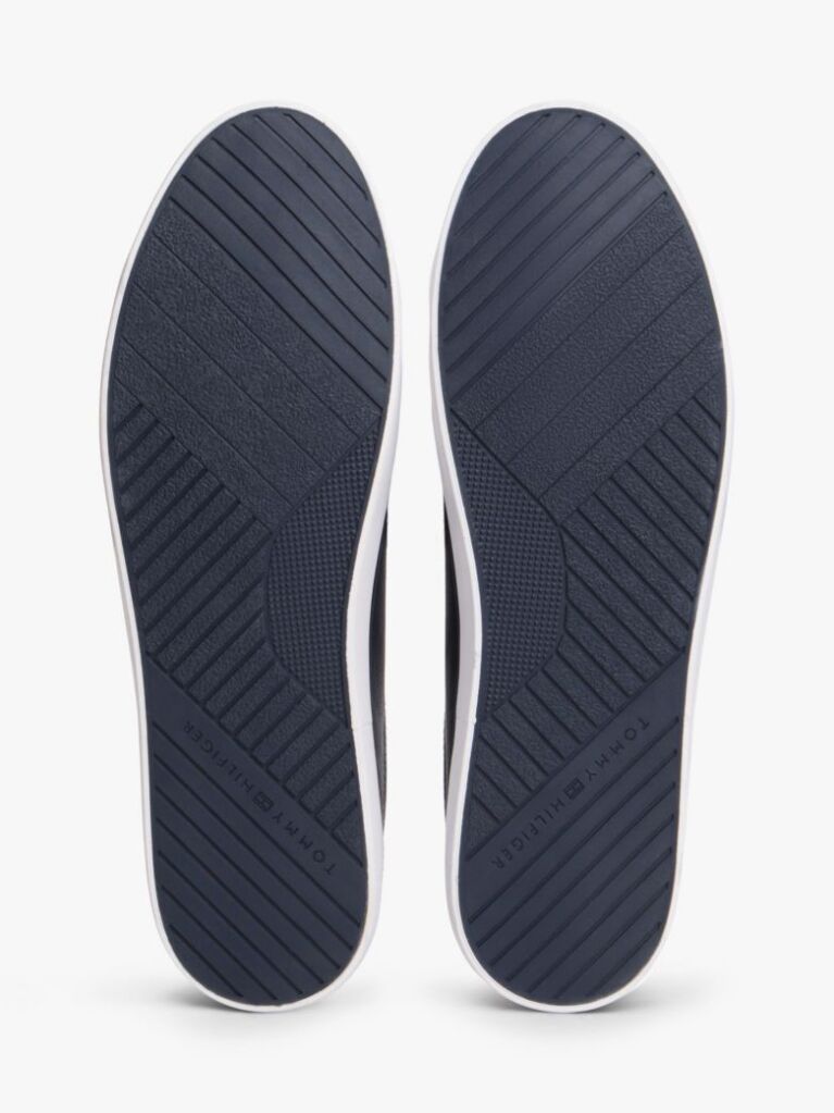 Blue Debossed Logo Trainers  Men