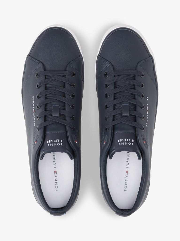 Blue Debossed Logo Trainers  Men