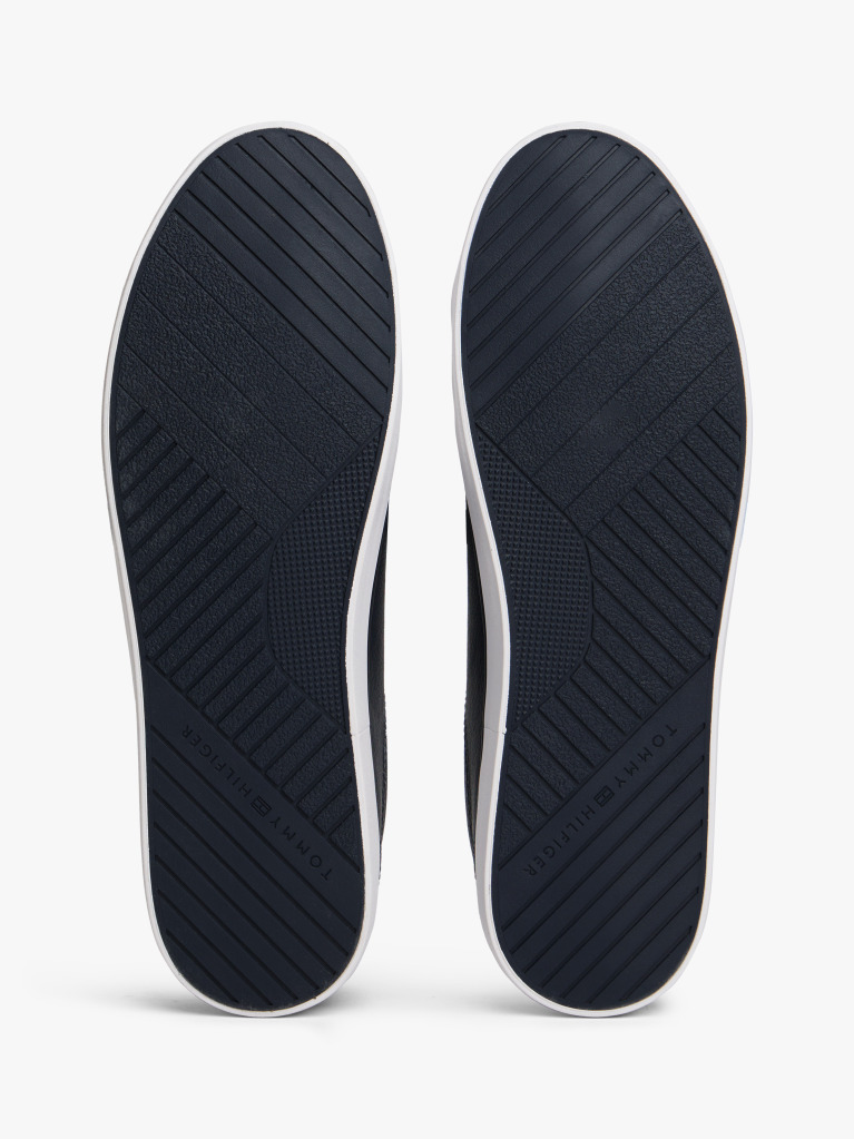 Blue Debossed Logo Trainers  Men