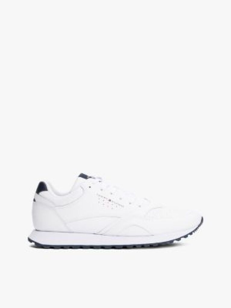 White Contrast Heel Logo Cleat Trainers  Men