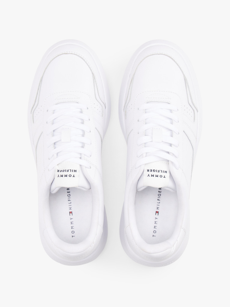 Άσπρο Άνετα Δερμάτινα Sneakers  Άνδρες